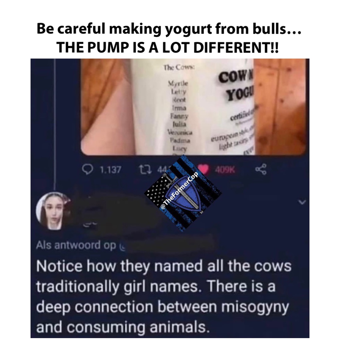 Be careful making yogurt from bulls… 
THE PUMP IS A LOT DIFFERENT!!
