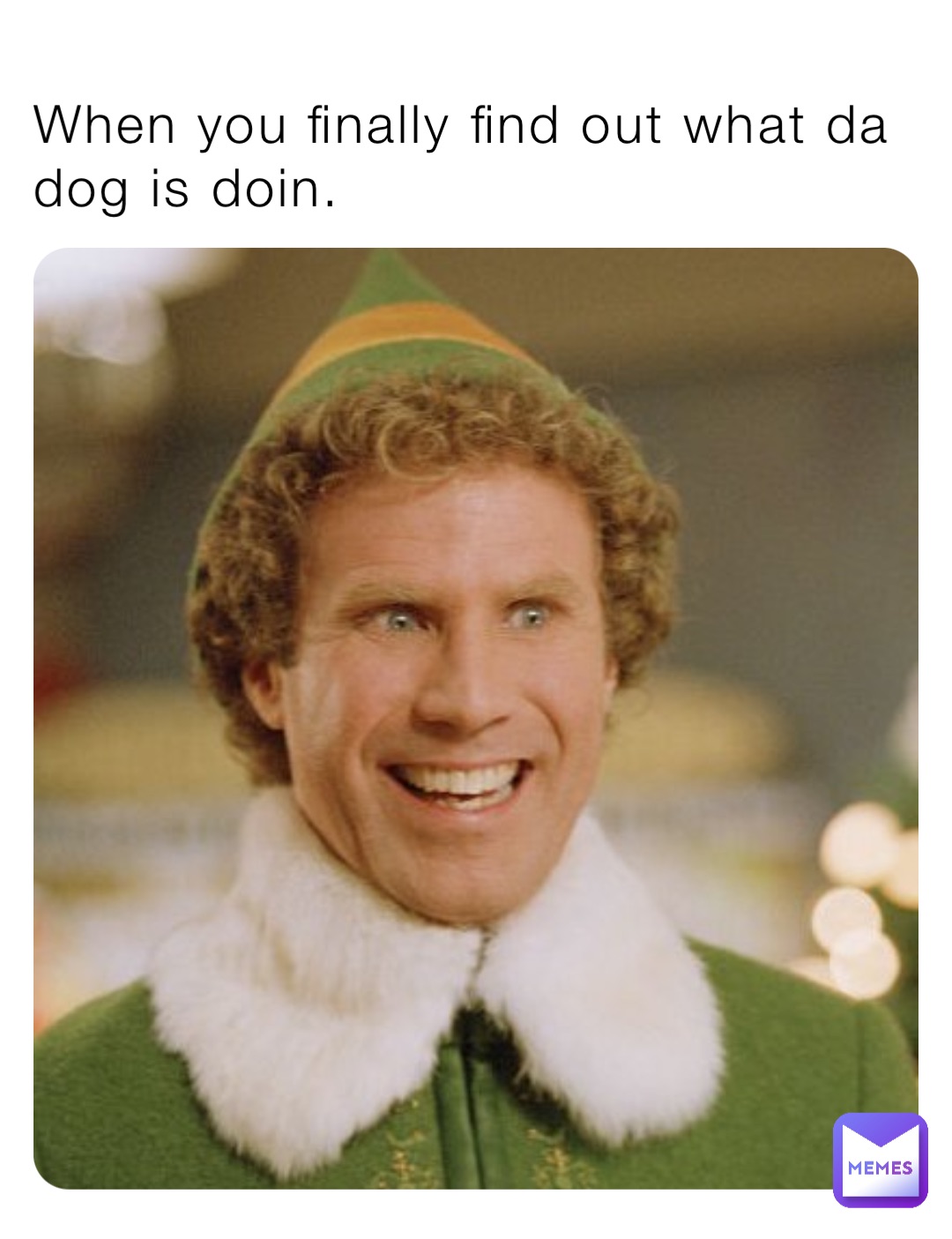 When you finally find out what da dog is doin.