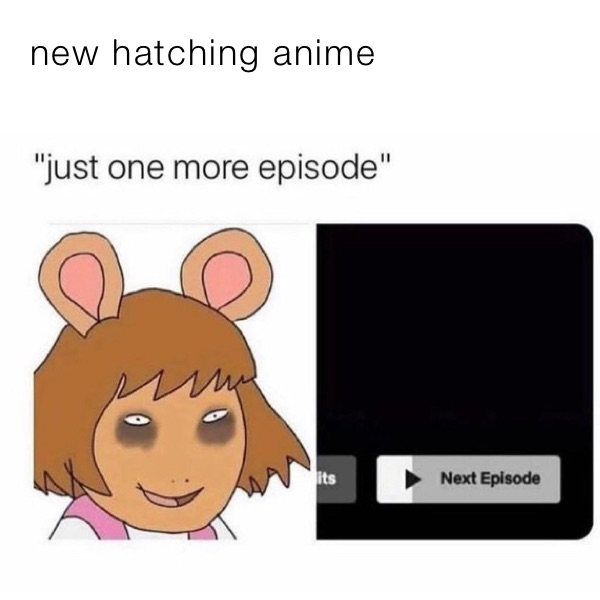 new hatching anime 
