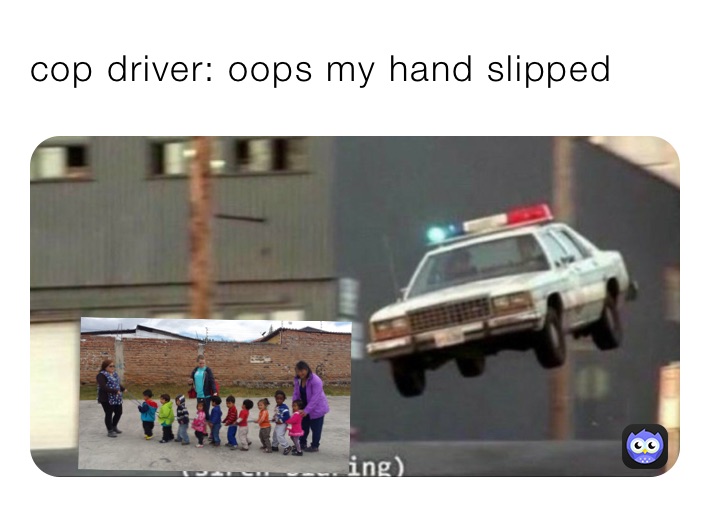 cop driver: oops my hand slipped 