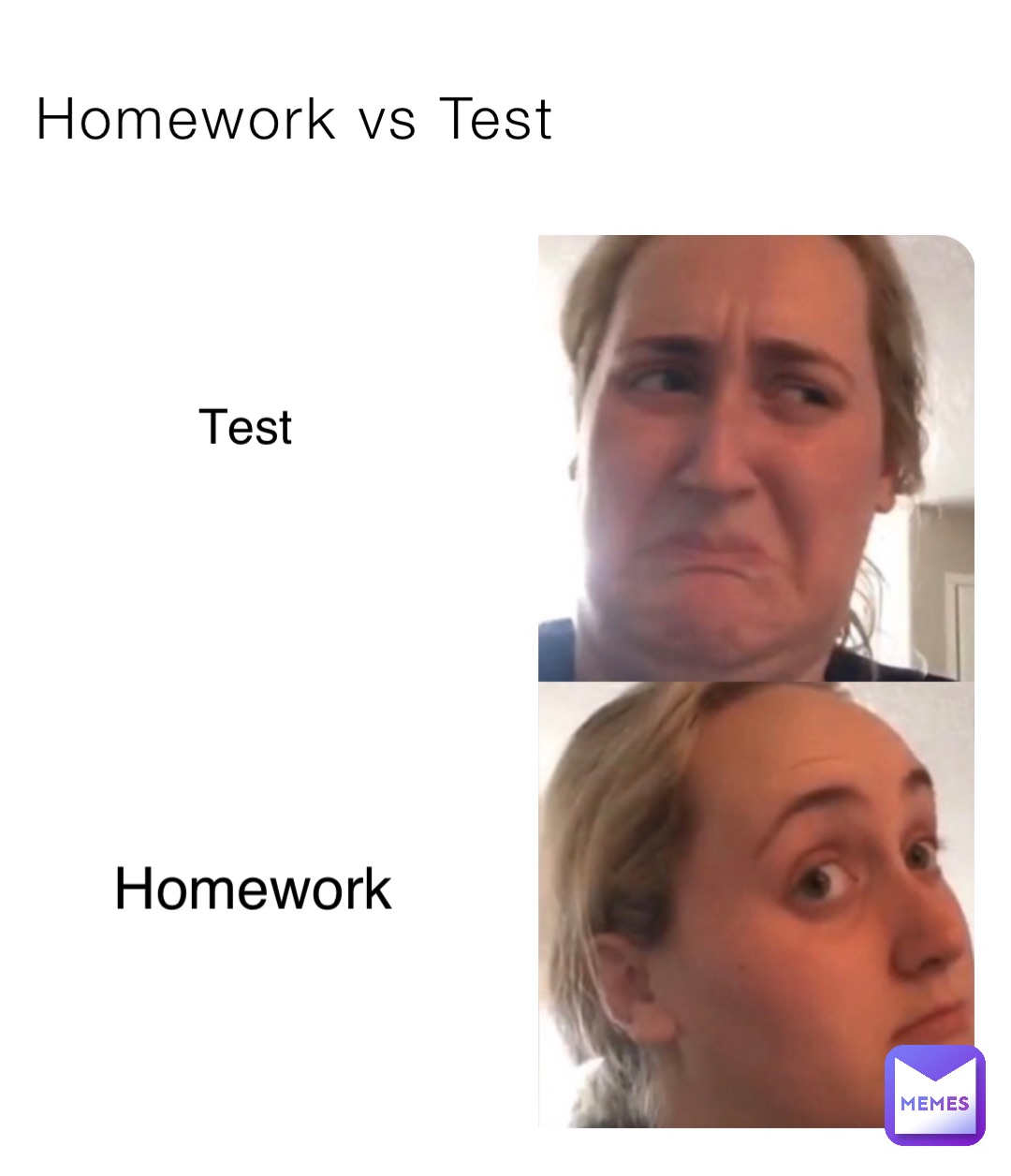 Homework vs Test Test Homework