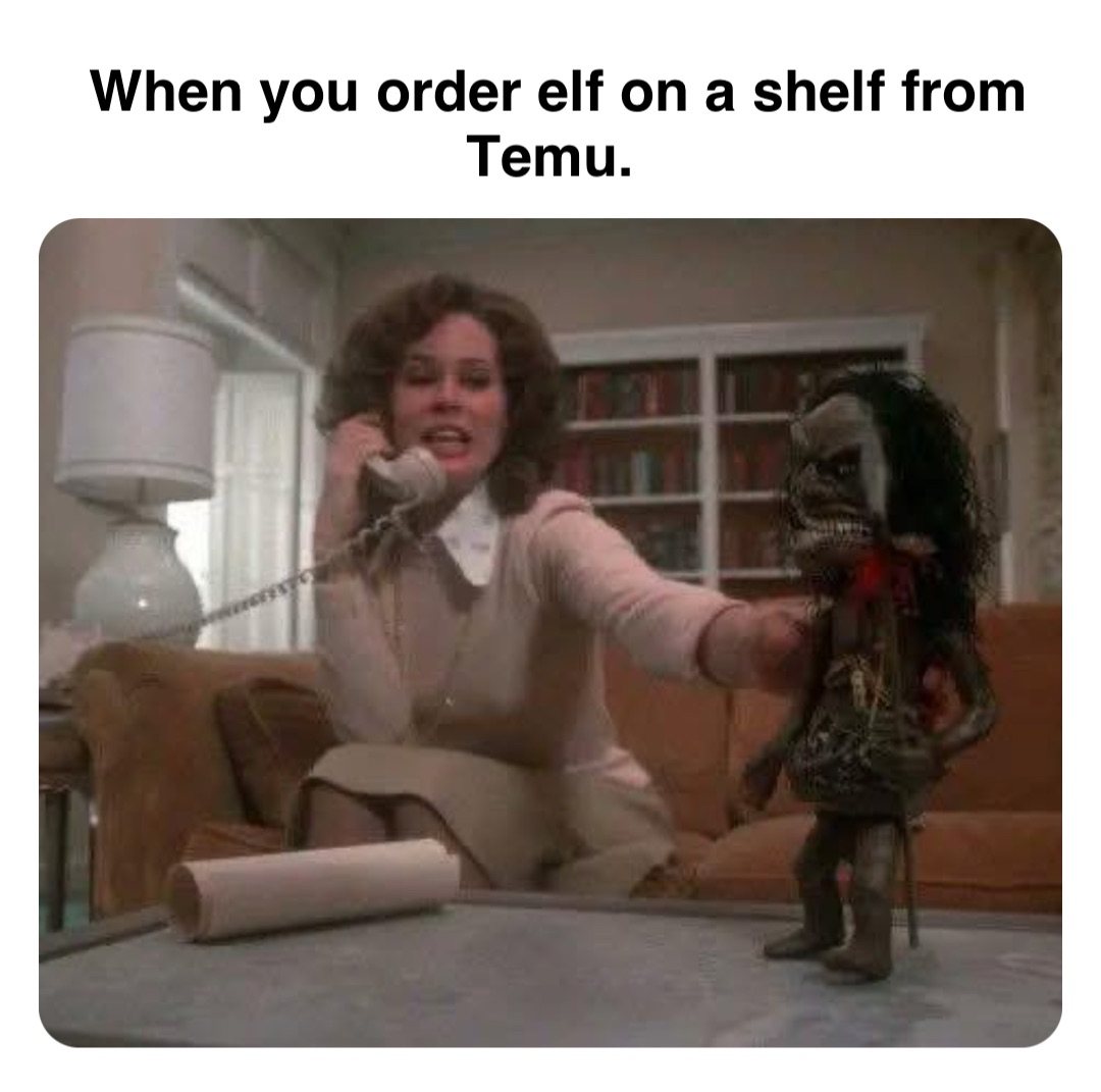 Double tap to edit When you order elf on a shelf from Temu.