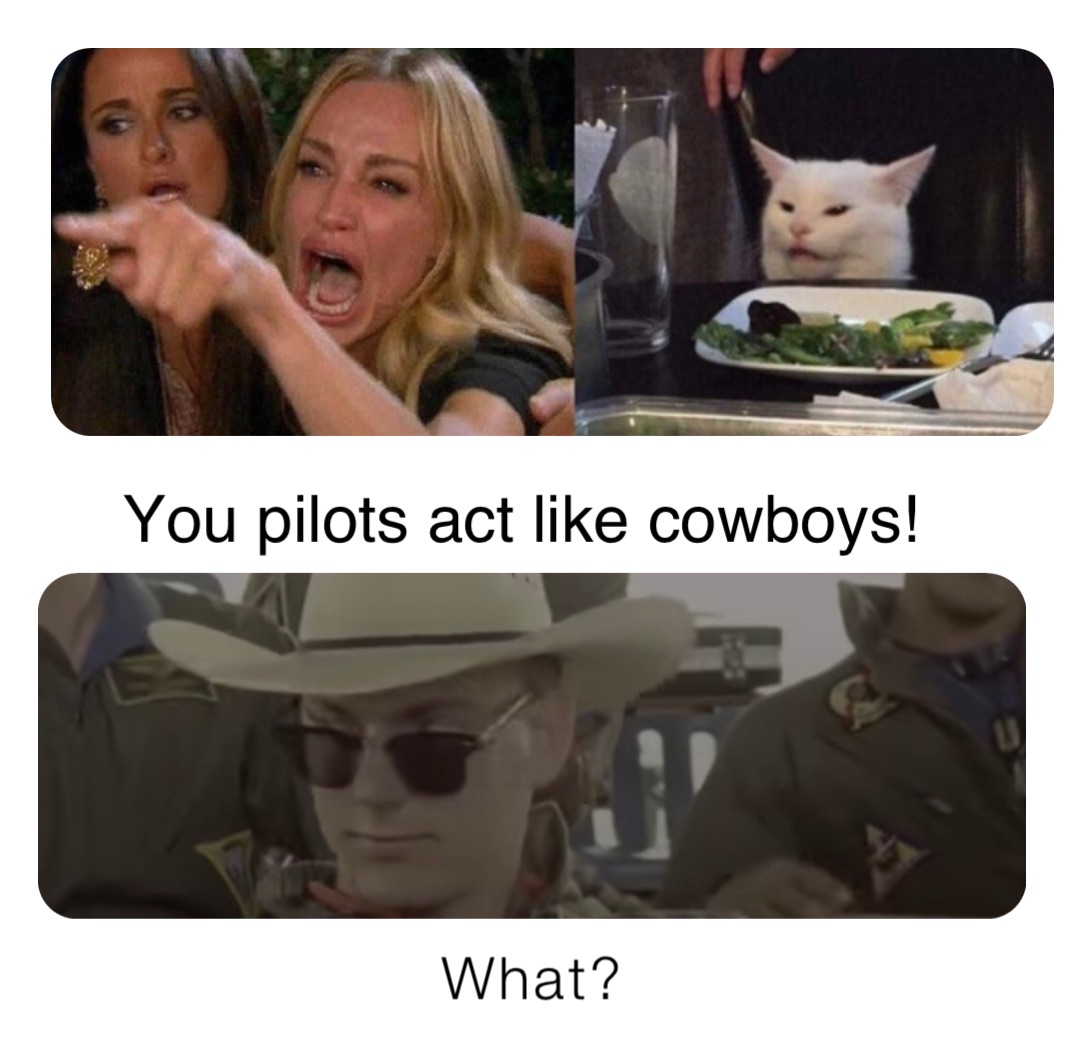 What? You pilots act like cowboys!