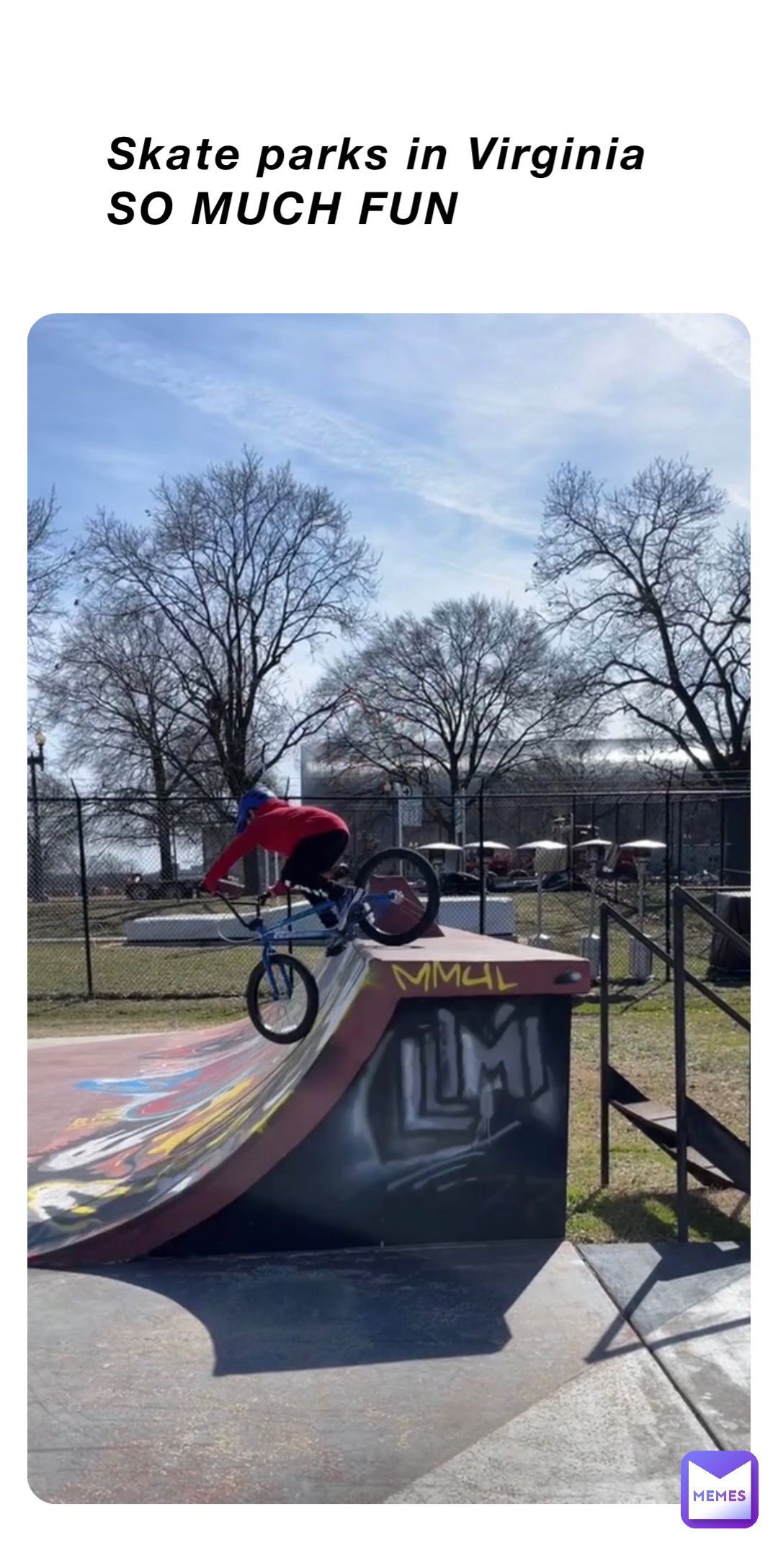 Skate parks in Virginia 
SO MUCH FUN