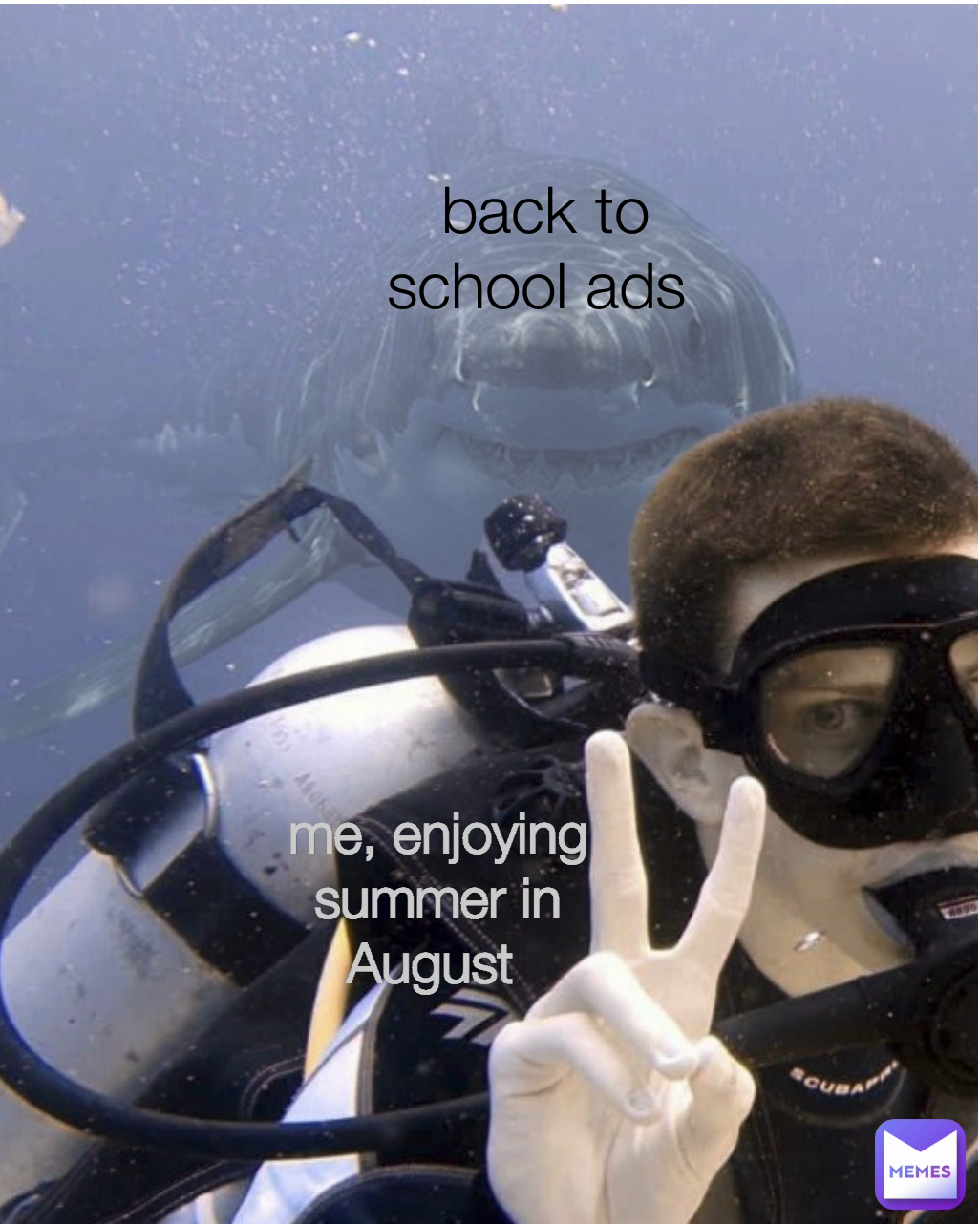 me, enjoying summer in August  back to school ads  Type Text