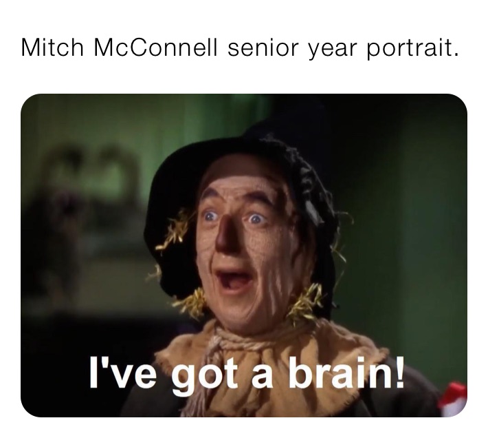 Mitch McConnell senior year portrait. 