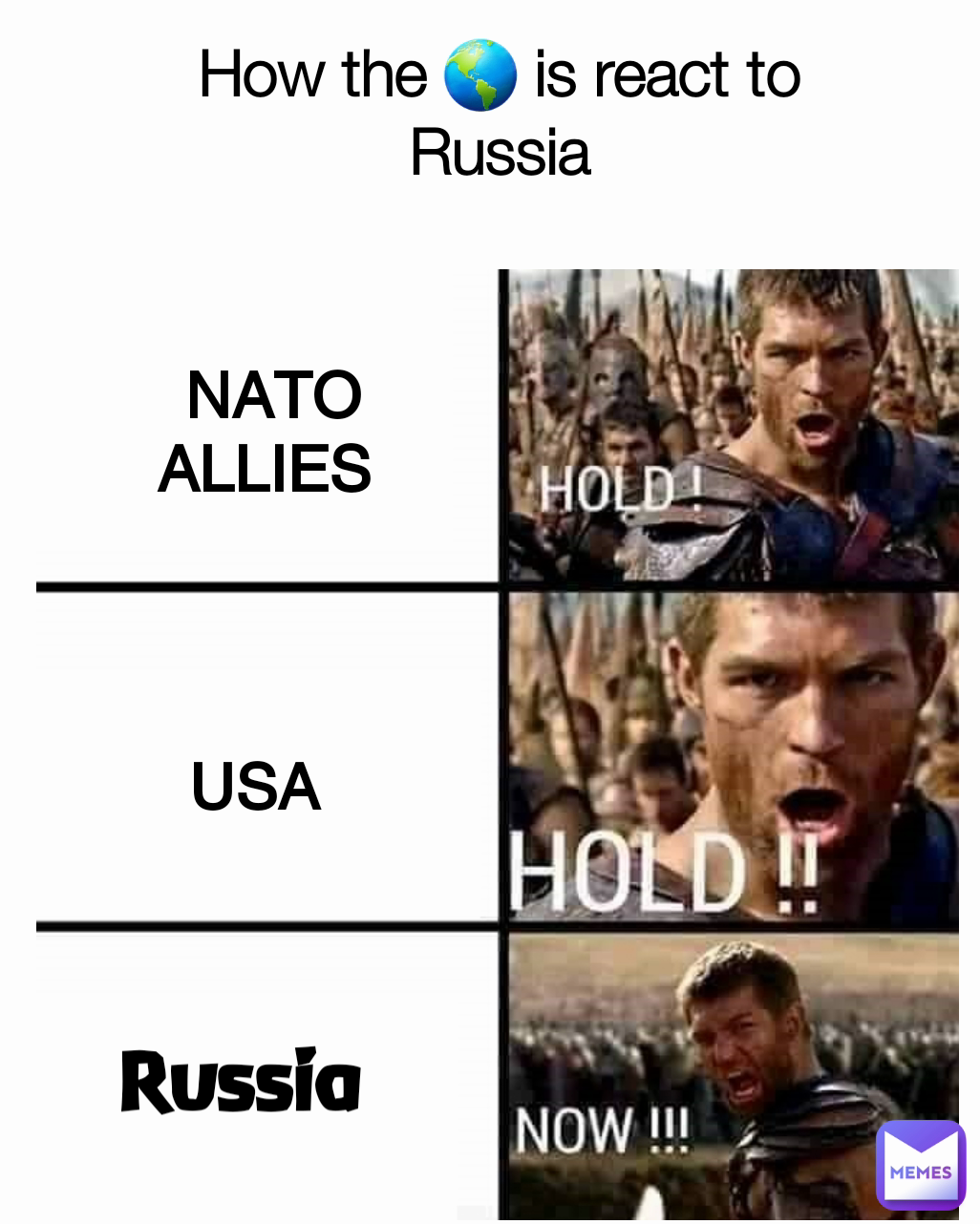 How the 🌎 is react to Russia
 Russia 
 NATO ALLIES  USA 