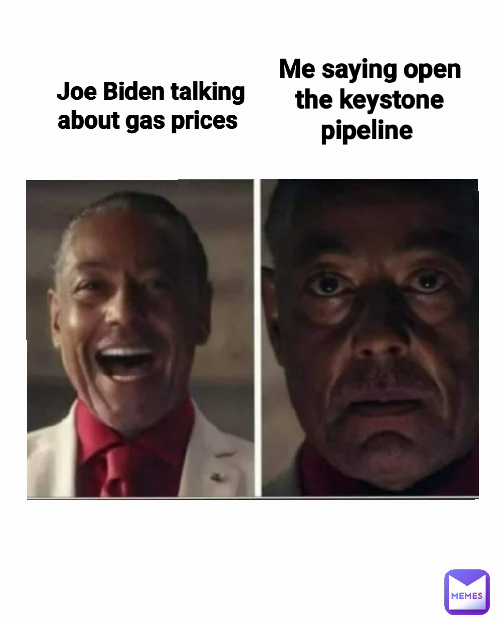 Joe Biden talking about gas prices  Me saying open the keystone pipeline 