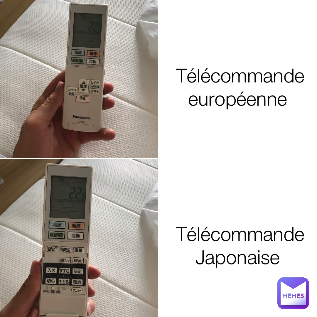 Télécommande européenne Télécommande Japonaise