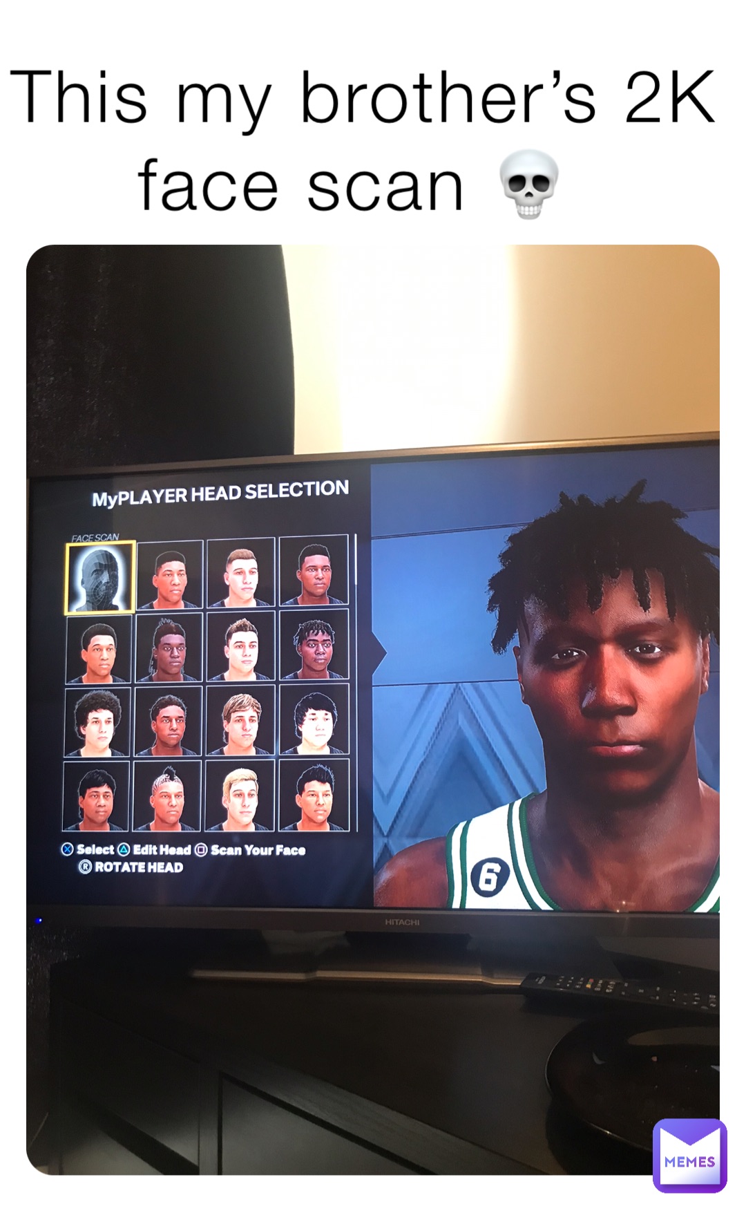 This my brother’s 2K face scan 💀