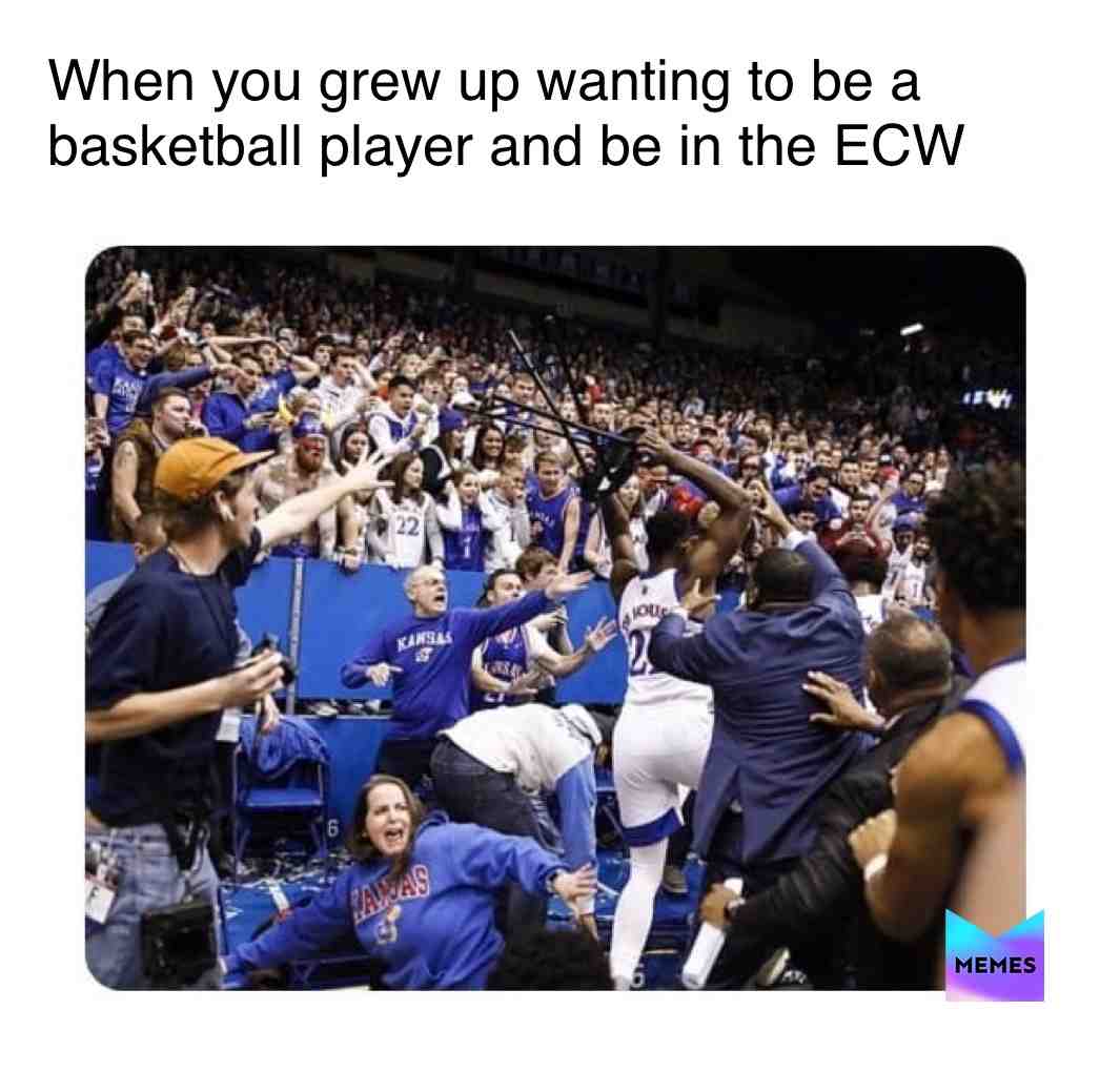 #Kansas #KSU #basketball #humor #laugh #wwe #ecw #fight #brawl