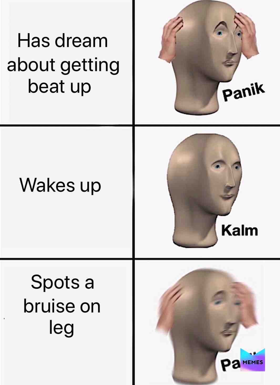 sometimes I think I attack myself in my sleep 🤔 #sleepproblems #panik #panikmemes #sleep #bruises #funny #lol #sleepmemes #like #follow #whytho