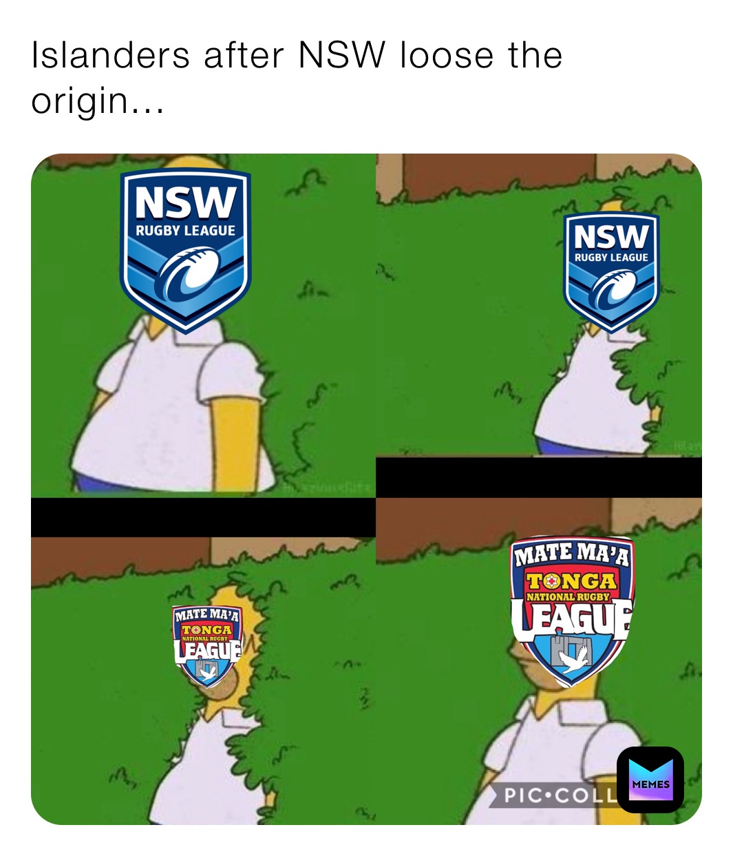 Islanders after NSW loose the origin...