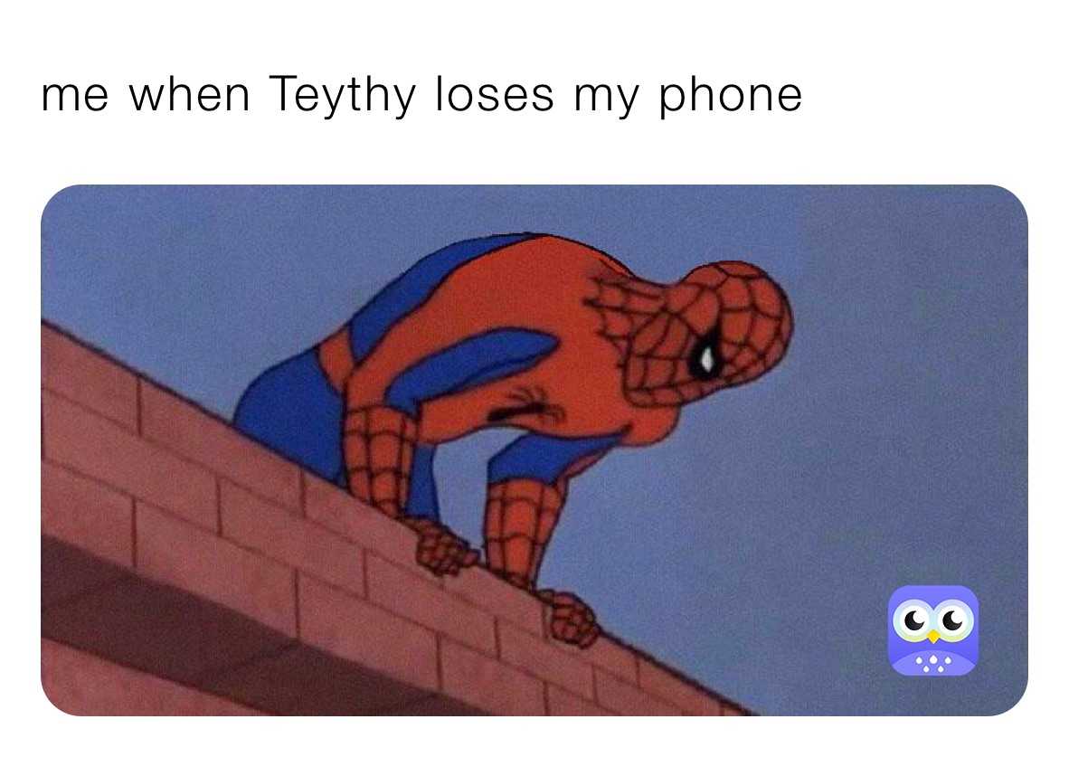 me when Teythy loses my phone 