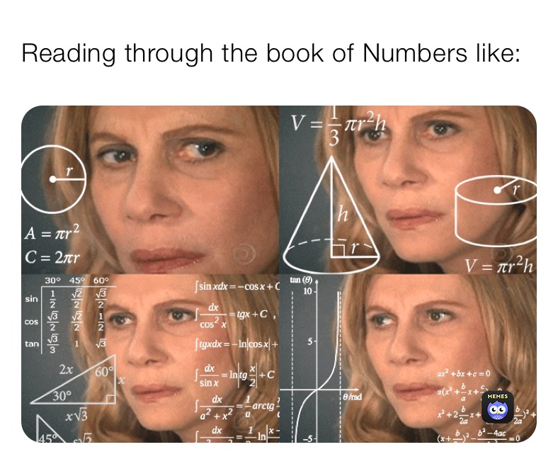 Reading through the book of Numbers like: