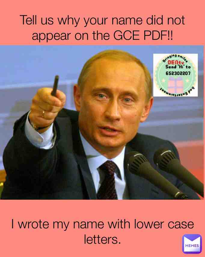 Meme shared by @DENTv