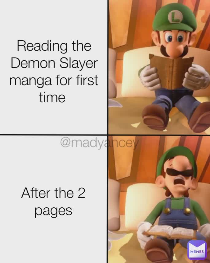 Reading the demon slayer Manga  Reading the Demon Slayer manga for first time  After the 2 pages @madyancey