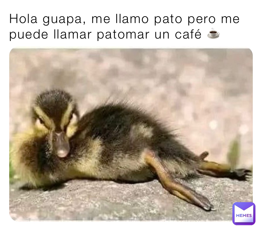 Hola guapa, me llamo pato pero me puede llamar patomar un café ☕️
