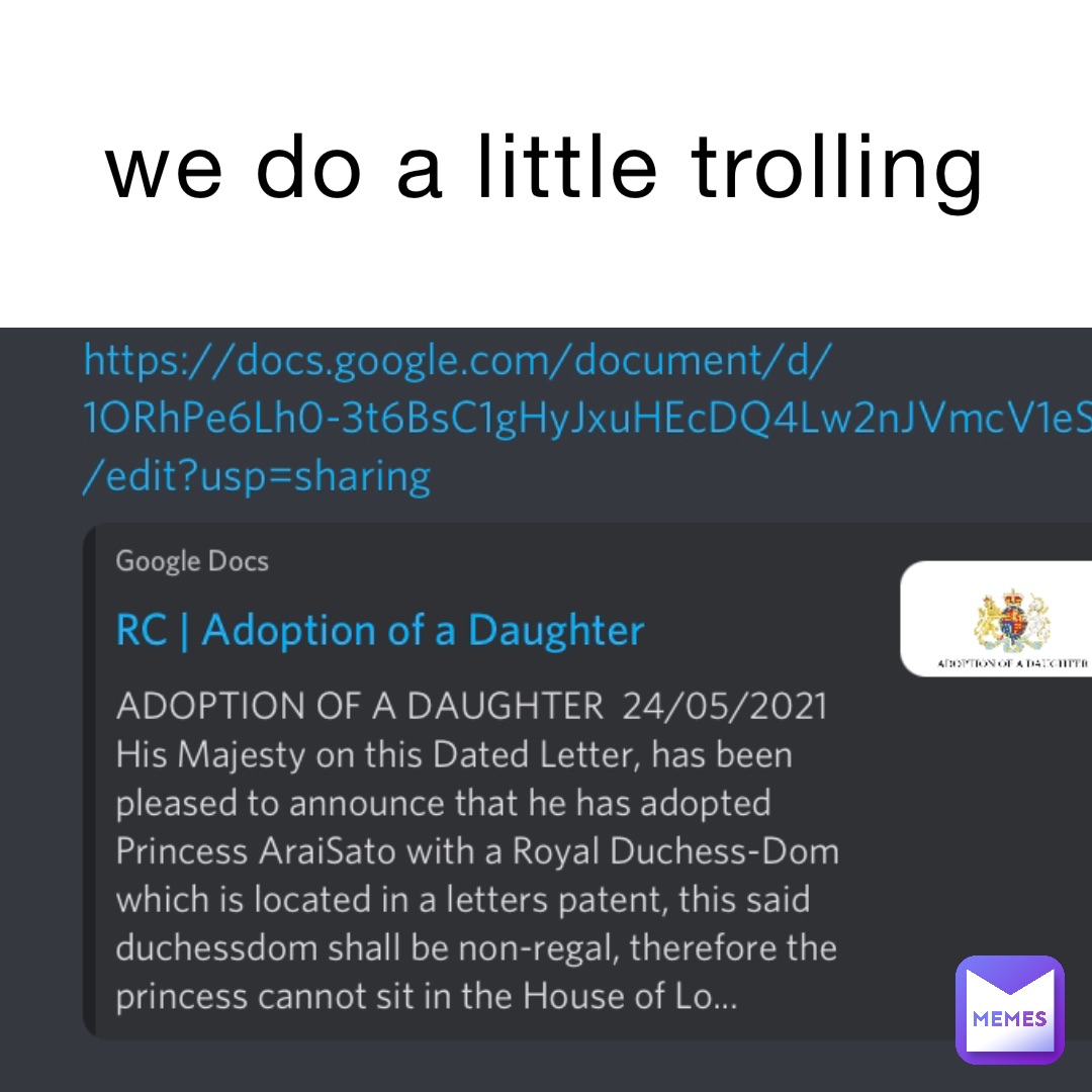 we do a little trolling