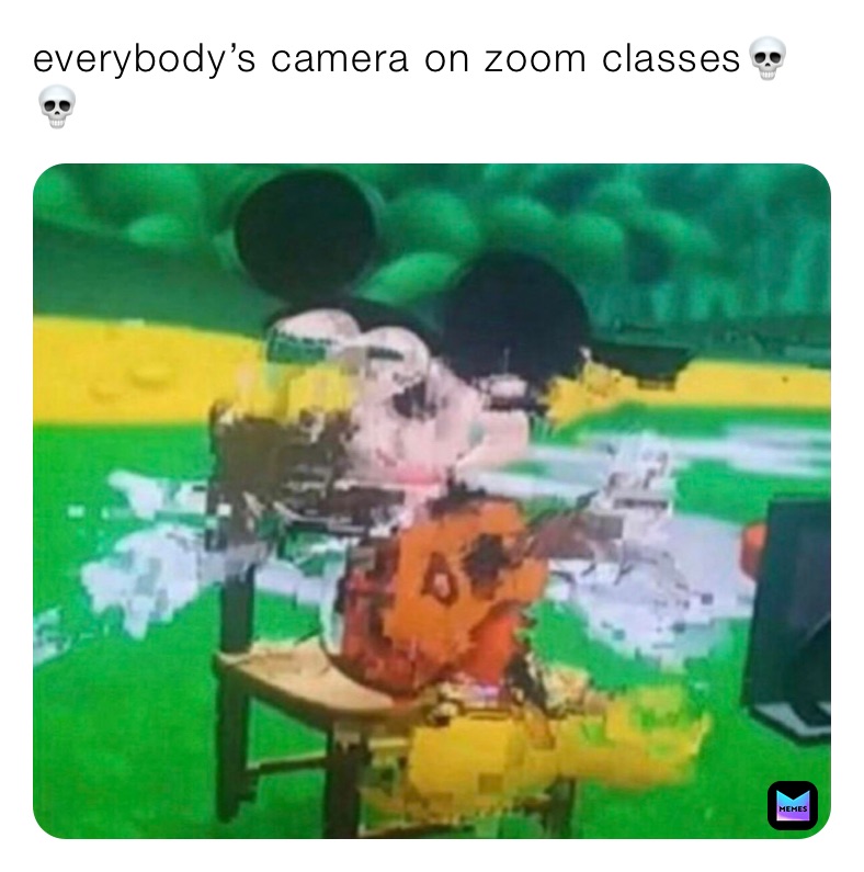 everybody’s camera on zoom classes💀💀