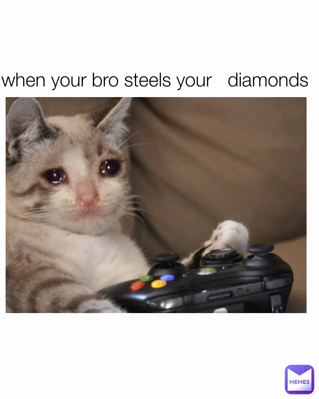 when your bro steels your   diamonds