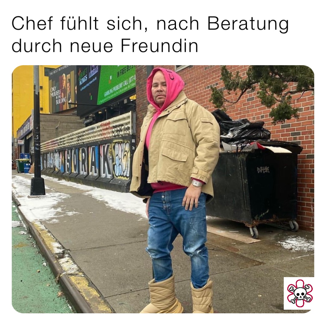 Chef fühlt sich, nach Beratung durch neue Freundin