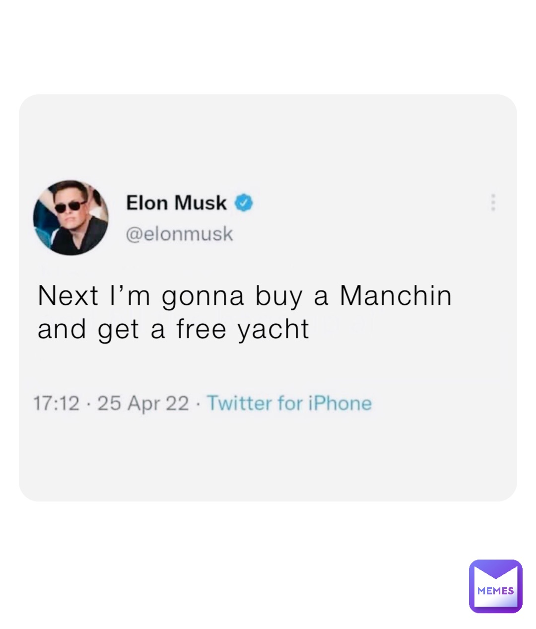 Next I’m gonna buy a Manchin and get a free yacht