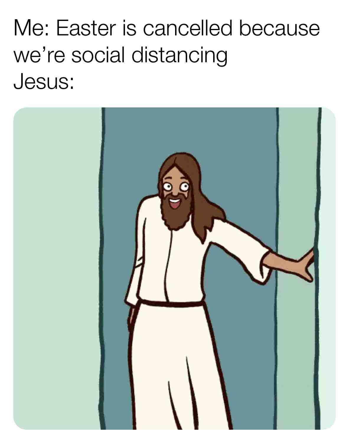 Heyyyy What\u2019ve you guys been up to?
#garbagegirlsclub #memesdaily #firememes #eastermemes #ggc #jesuschrist #jesusmemes #heisrisen #easter #jesustakethewheel #originalmemes