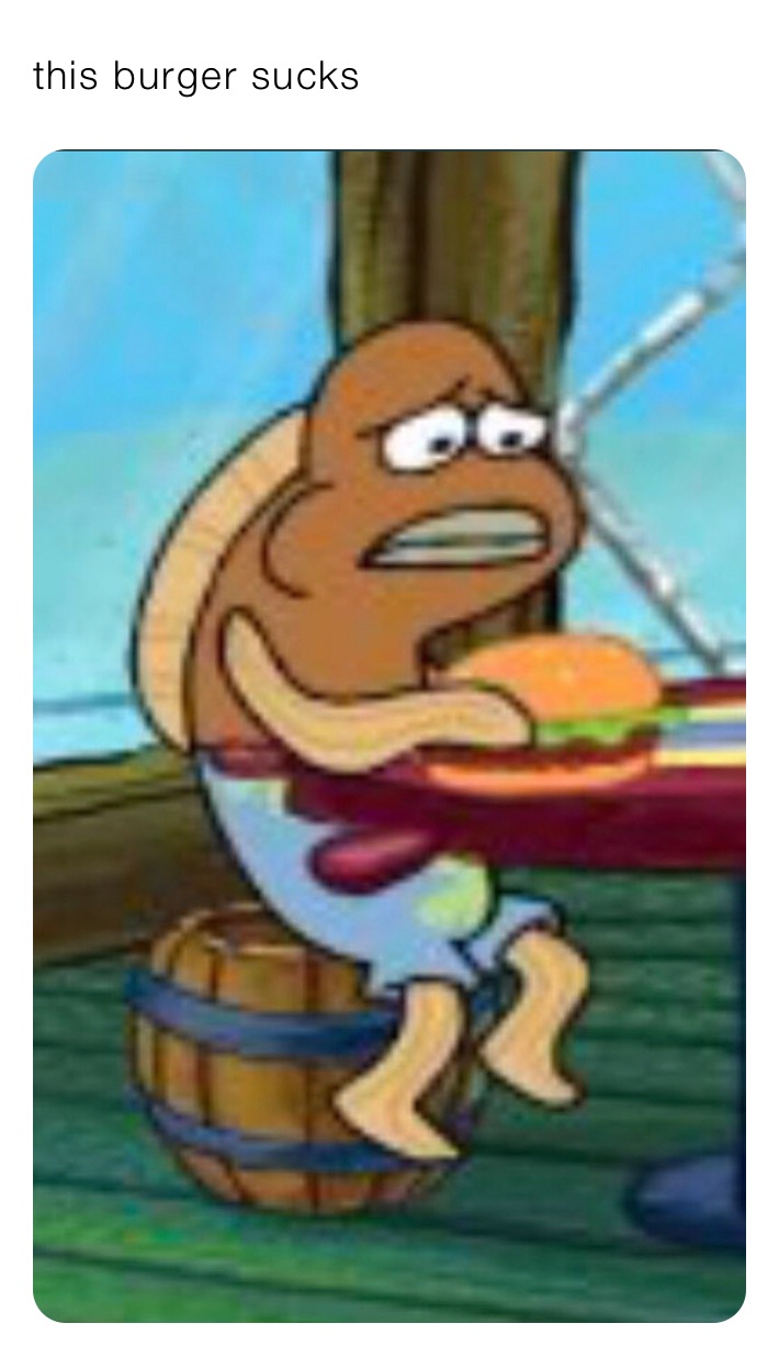 this burger sucks 
