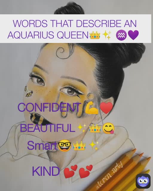  BEAUTIFUL✨👑😋 KIND 💕💕 CONFIDENT 💪♥️ Smart🤓👑✨ WORDS THAT DESCRIBE AN  AQUARIUS QUEEN👑✨ ♒💜 