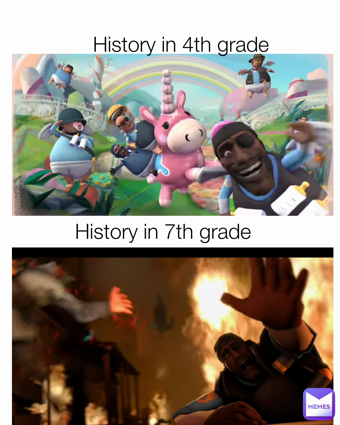  History in 4th grade   History in 7th grade 