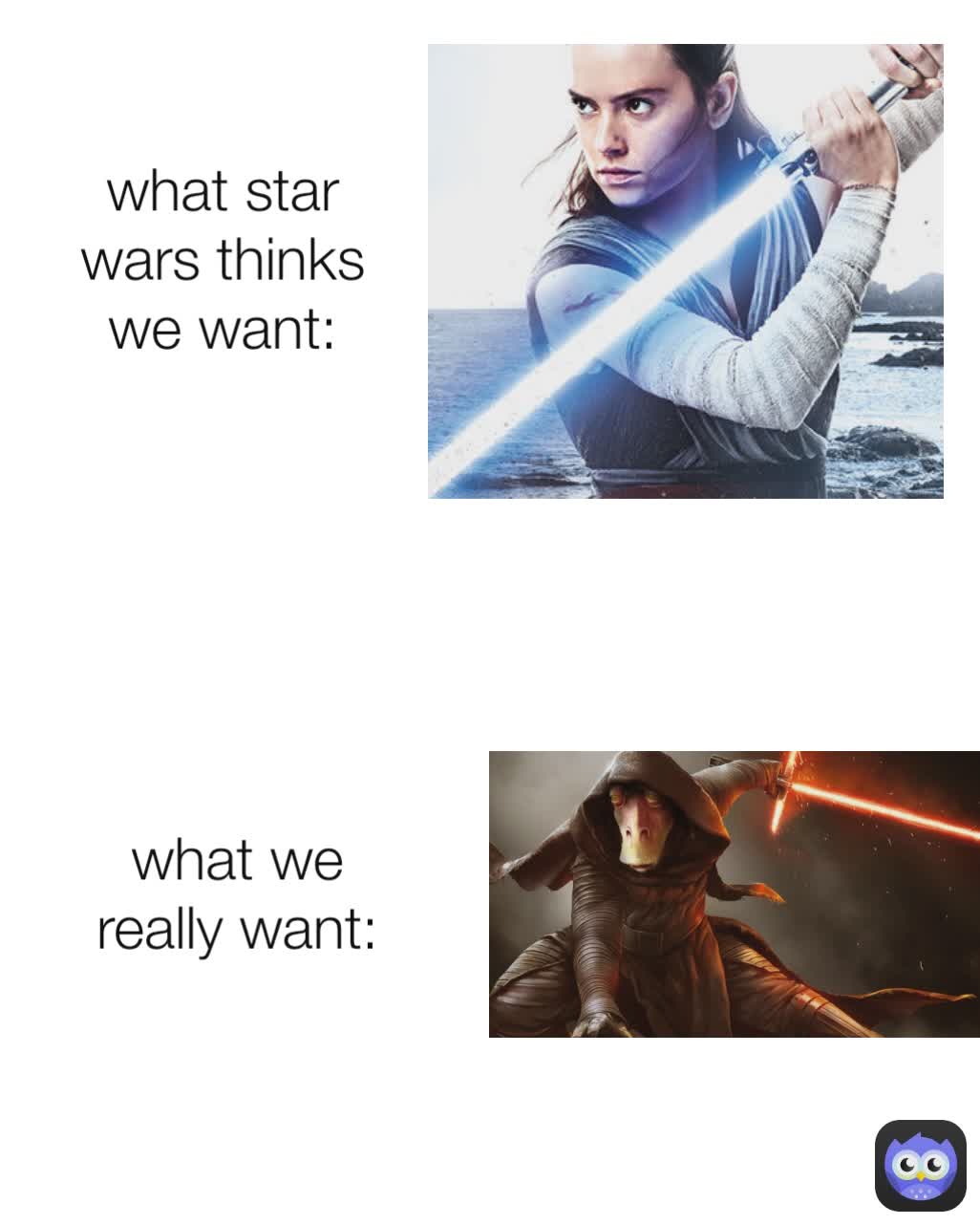 what star wars thinks we want: what we really want: