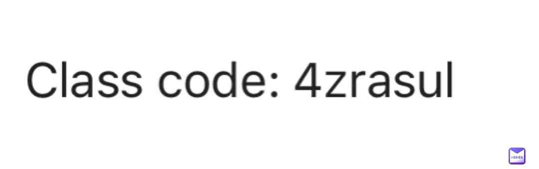 Google classroom code