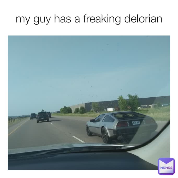 my guy has a freaking delorian