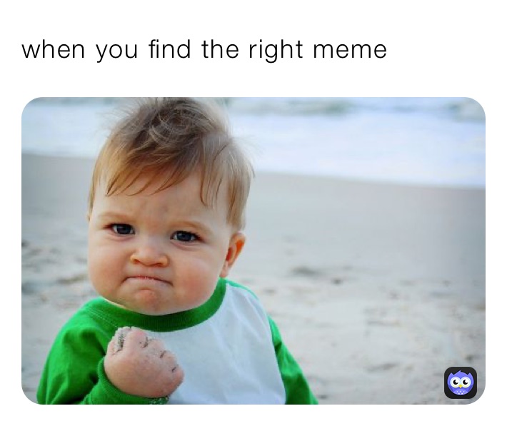 when you find the right meme 