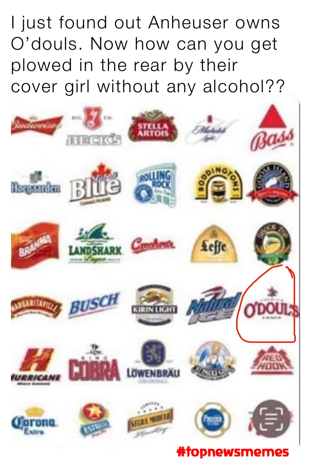 I just found out Anheuser owns O’douls. Now how can you get plowed in the rear by their cover girl without any alcohol??