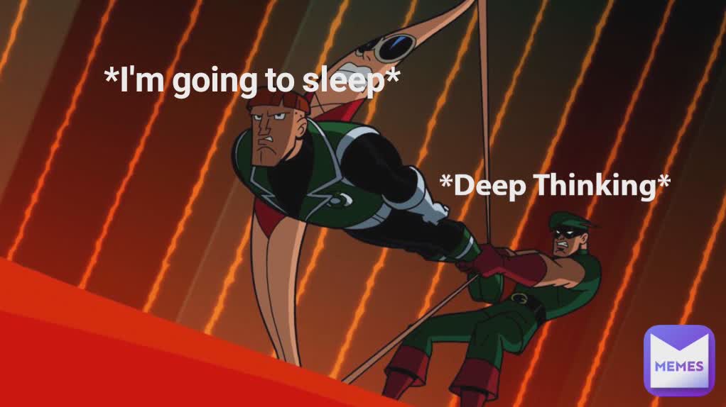 *Deep Thinking* *Deep Thinking* *I'm going to sleep*