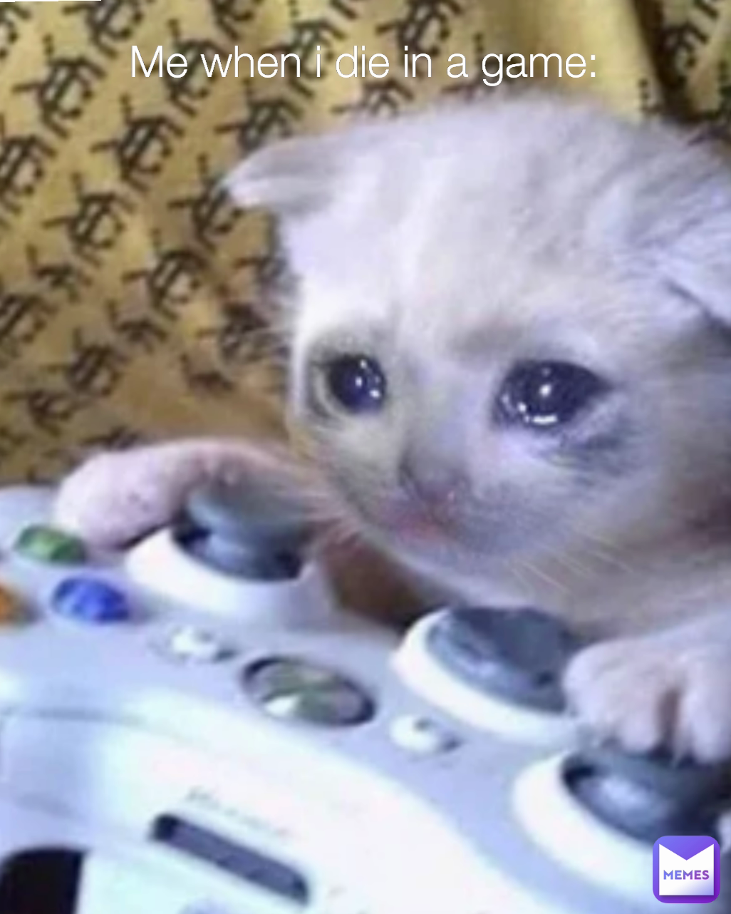 Me when i die in a game: Type Text