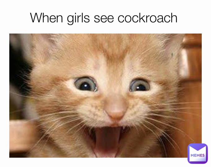 When girls see cockroach 