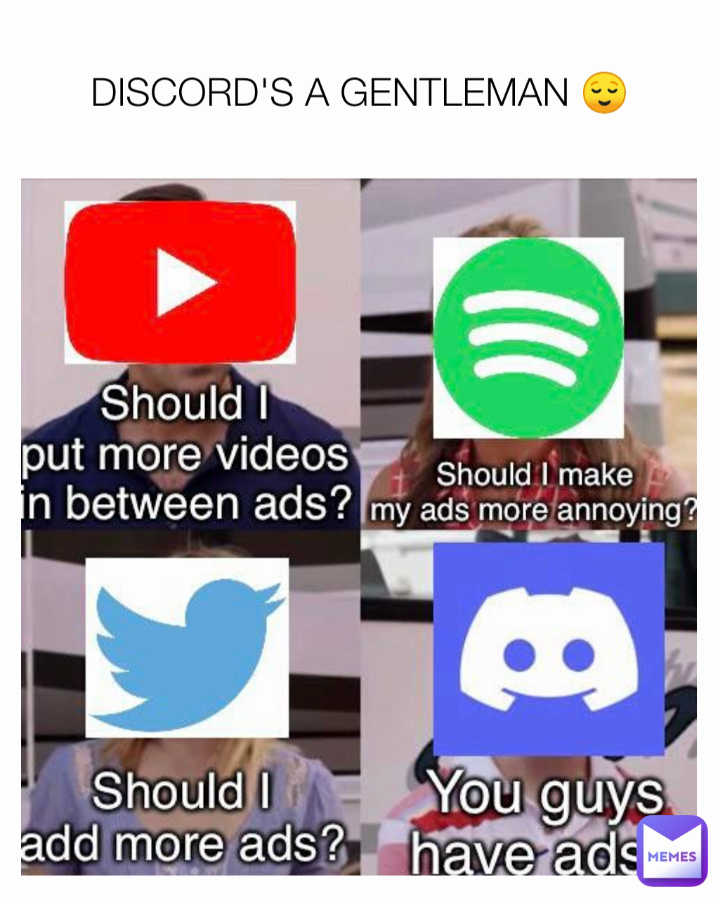 DISCORD'S A GENTLEMAN 😌