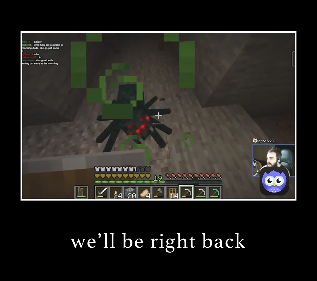 we’ll be right back