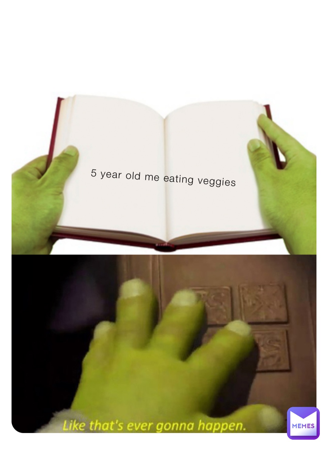 5 year old me eating veggies