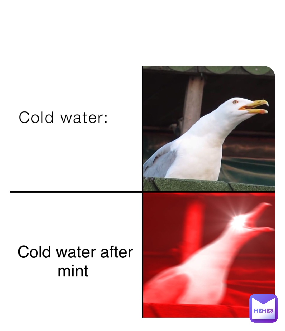 Cold water: Cold water after mint