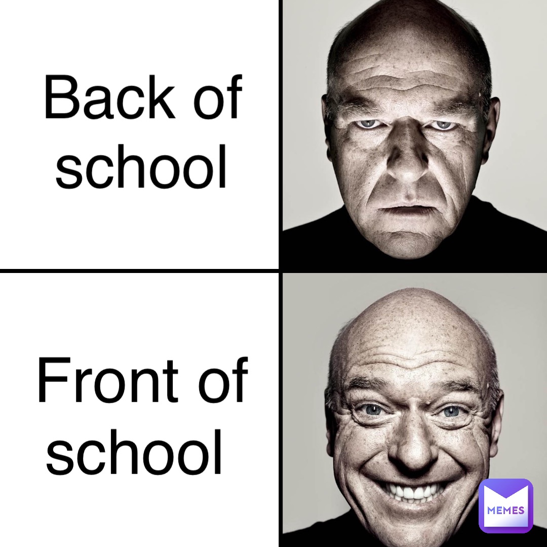 Back of school front of school