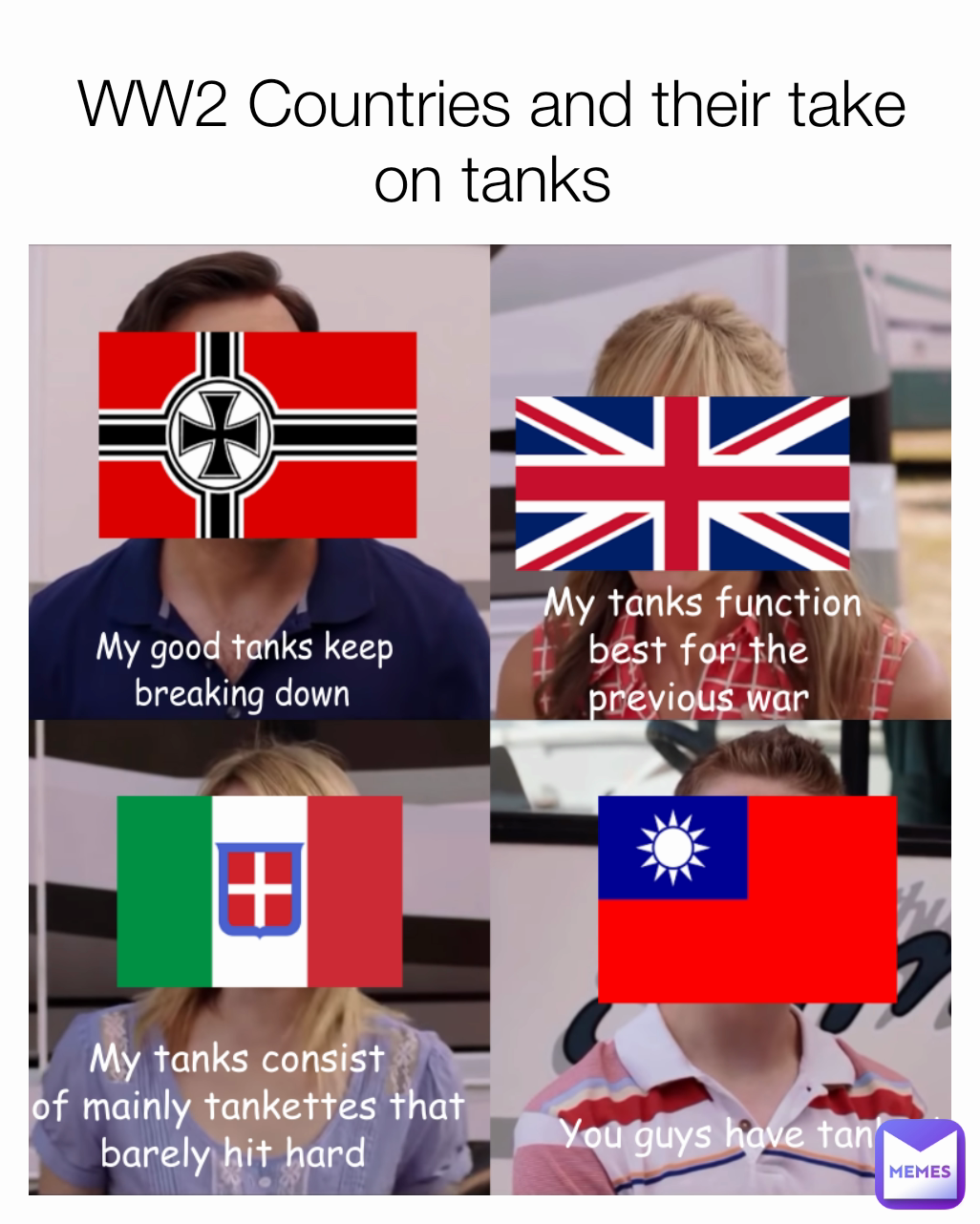 WW2 Countries and their take on tanks