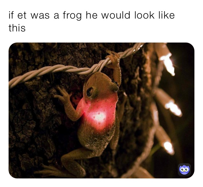 if et was a frog he would look like this 