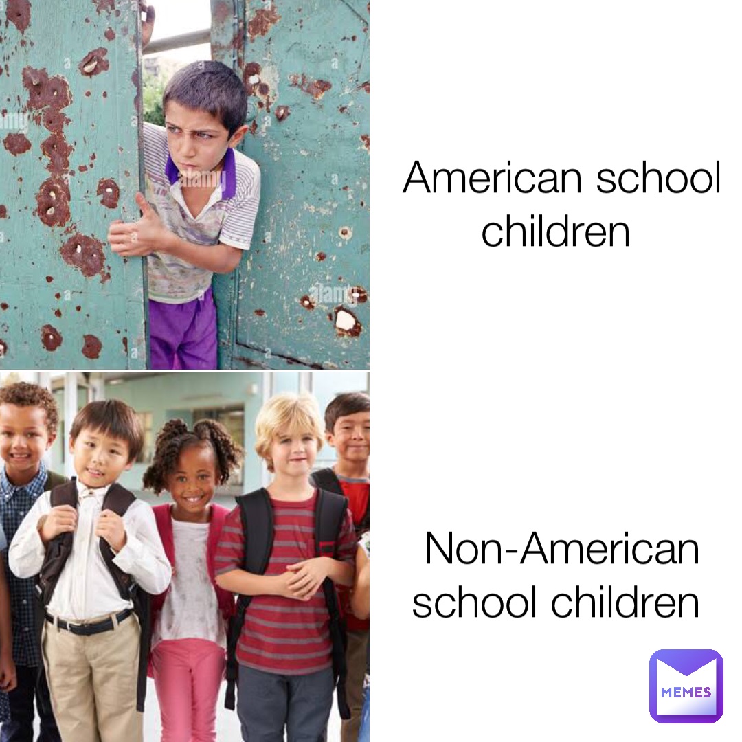 American school children Non-American school children