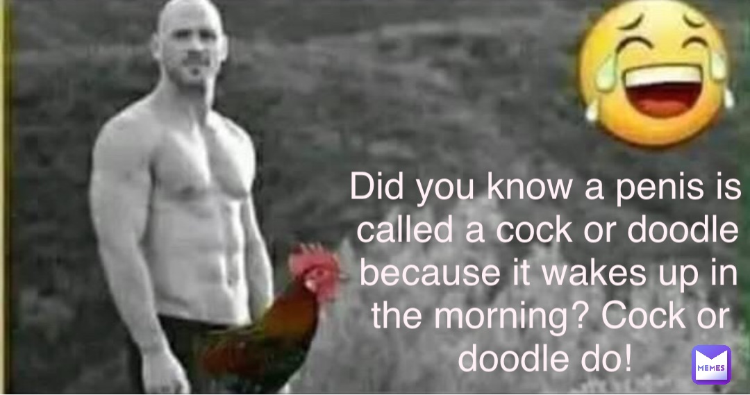 Did you know a penis is called a cock or doodle because it wakes up in the morning? Cock or doodle do!