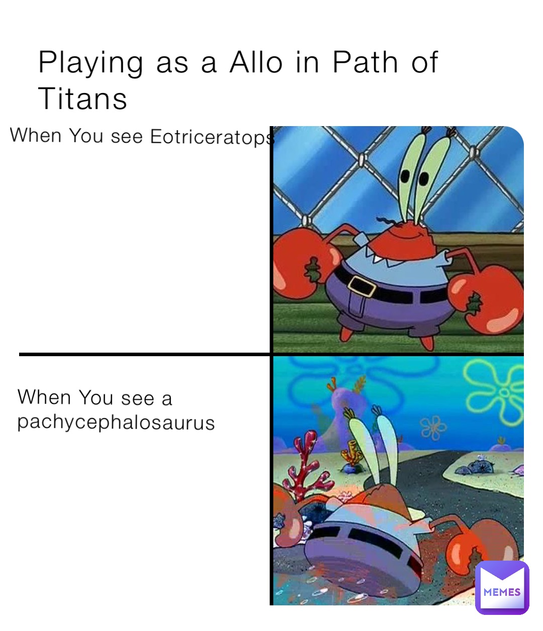 Playing as a Allo in Path of Titans When You see Eotriceratops When You see a pachycephalosaurus