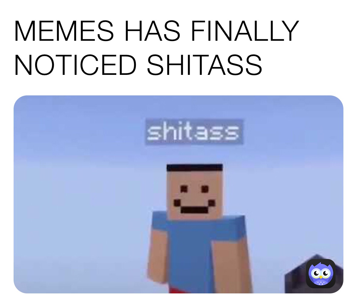 MEMES HAS FINALLY NOTICED SHITASS